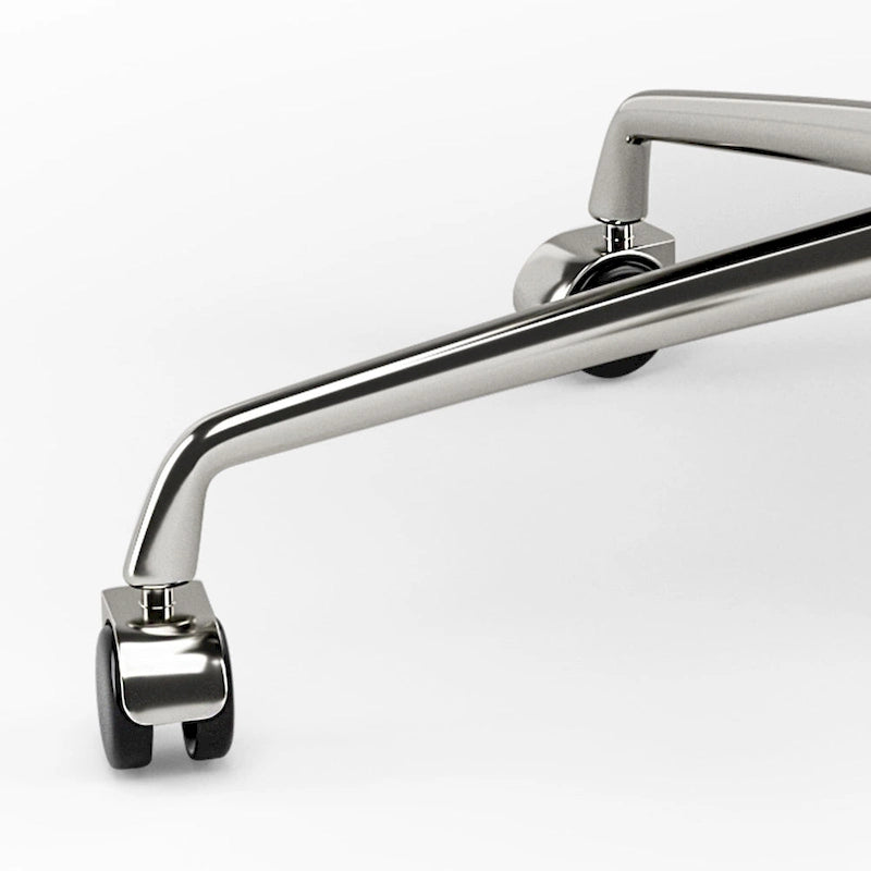 Low Back Genuine Leather Ergonomic Computer Ribbed Office Chair - N/A