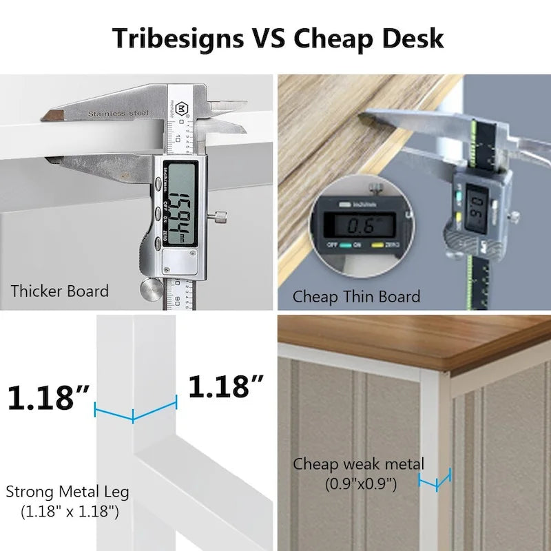 47 Inch Modern Computer Desk with Hutch and Bookshelf
