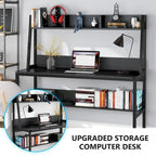 47 Inch Modern Computer Desk with Hutch and Bookshelf