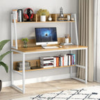 47 Inch Modern Computer Desk with Hutch and Bookshelf