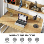 47 Inch Modern Computer Desk with Hutch and Bookshelf