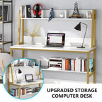 47 Inch Modern Computer Desk with Hutch and Bookshelf