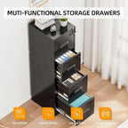 18  Deep 4 Drawers Vertical Metal Locking File Cabinet with with 4 Adjustable Hanging Frame for Home Office