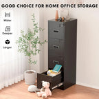 18  Deep 4 Drawers Vertical Metal Locking File Cabinet with with 4 Adjustable Hanging Frame for Home Office