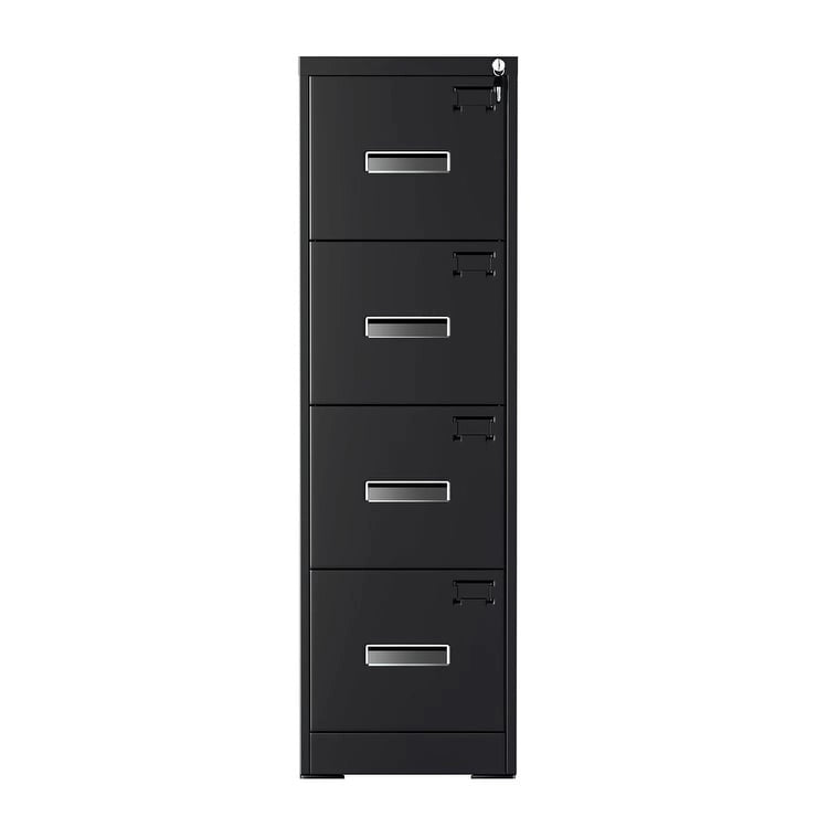 18  Deep 4 Drawers Vertical Metal Locking File Cabinet with with 4 Adjustable Hanging Frame for Home Office