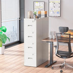 18  Deep 4 Drawers Vertical Metal Locking File Cabinet with with 4 Adjustable Hanging Frame for Home Office