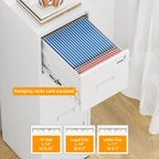 18  Deep 4 Drawers Vertical Metal Locking File Cabinet with with 4 Adjustable Hanging Frame for Home Office