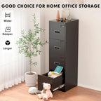 18  Deep 4 Drawers Vertical Metal Locking File Cabinet with with 4 Adjustable Hanging Frame for Home Office