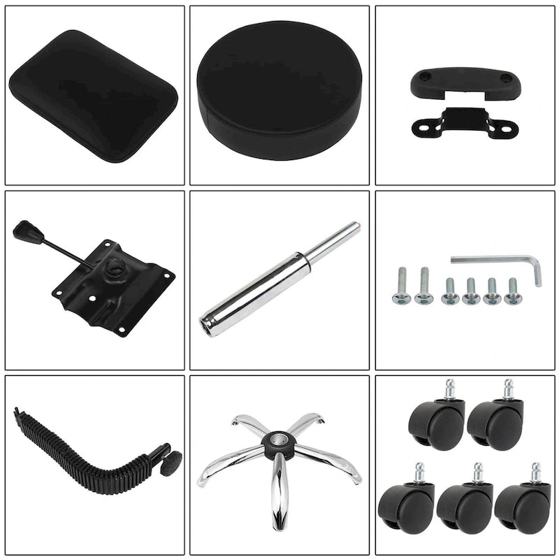 Drafting Chair Rolling Swivel Salon Stool with Back Support Foot Rest