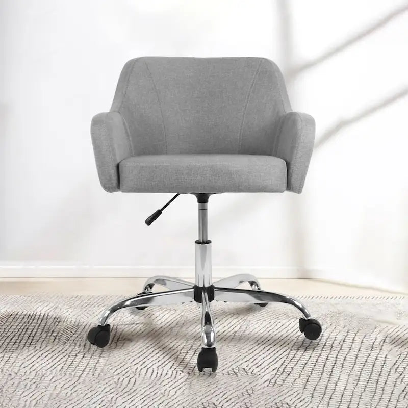 Modern Upholstered Home Office Chair Swivel Arm Desk Chair Task Chair