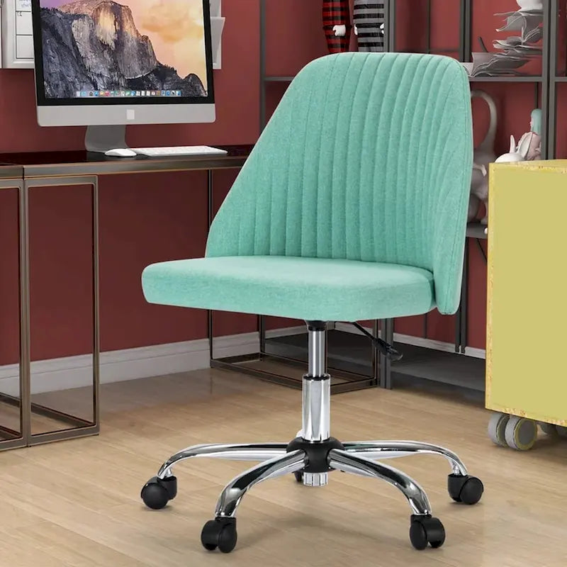 Modern Upholstered Home Office Chair Swivel Arm Desk Chair Task Chair