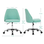 Modern Upholstered Home Office Chair Swivel Arm Desk Chair Task Chair