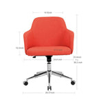 Modern Upholstered Home Office Chair Swivel Arm Desk Chair Task Chair