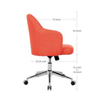 Modern Upholstered Home Office Chair Swivel Arm Desk Chair Task Chair