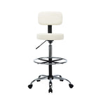 Adjustable Ergonomic Drafting Chair - Cream