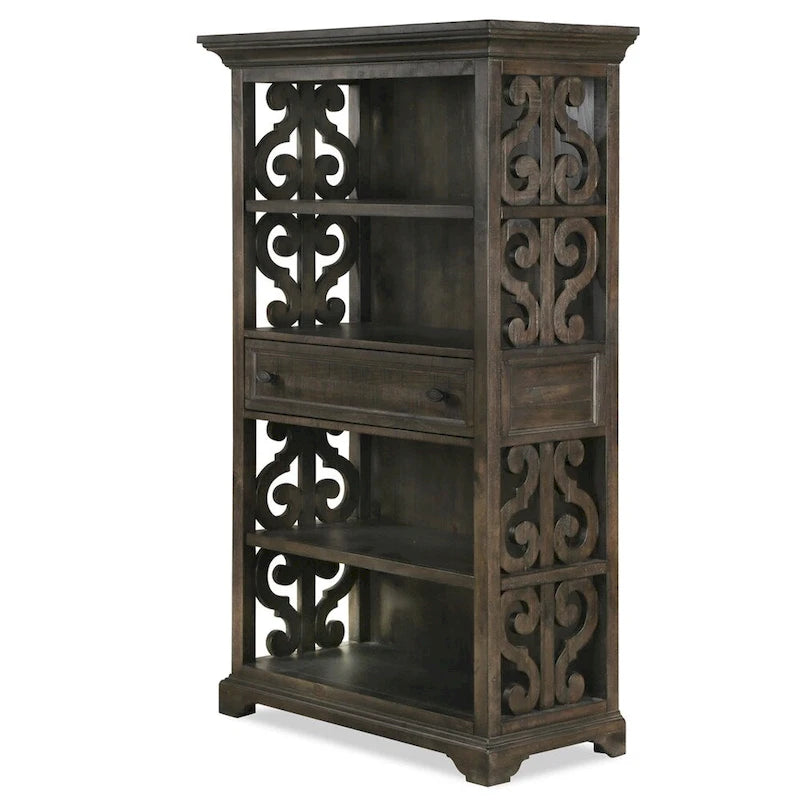 Bellamy Traditional Weathered Peppercorn Bookcase