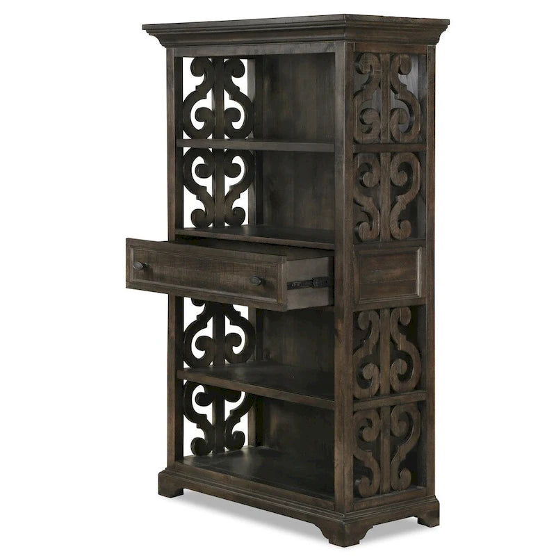 Bellamy Traditional Weathered Peppercorn Bookcase