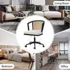 Ingrid Modern Rattan Swivel Height Adjustment Office Chair by HULALA HOME