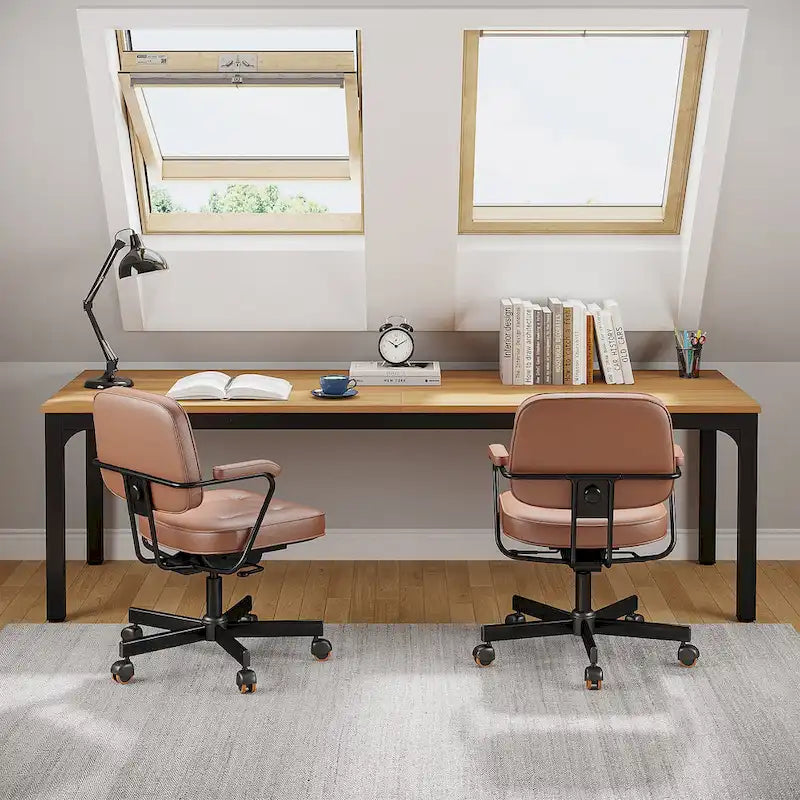 78.8  Extra Long 2 Person Computer Desk with Metal Legs for Home Office Bedroom