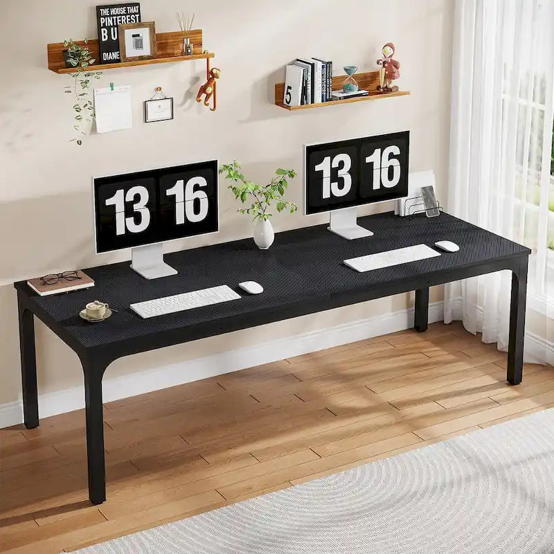 78.8  Extra Long 2 Person Computer Desk with Metal Legs for Home Office Bedroom