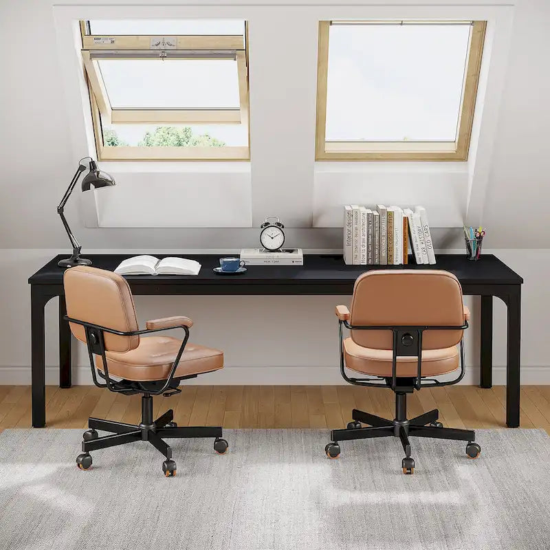 78.8  Extra Long 2 Person Computer Desk with Metal Legs for Home Office Bedroom