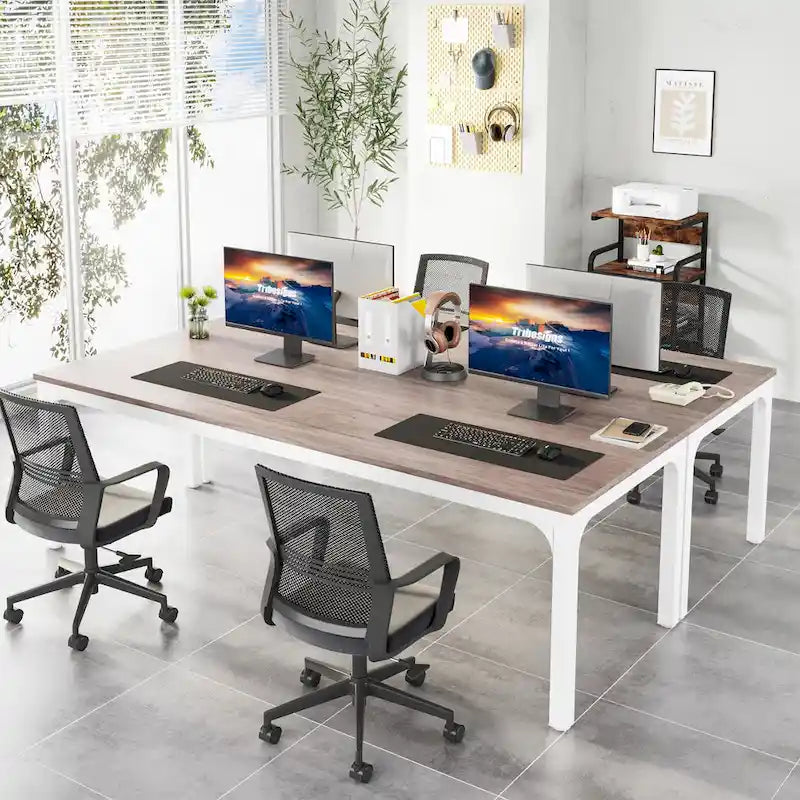 78.8  Extra Long 2 Person Computer Desk with Metal Legs for Home Office Bedroom