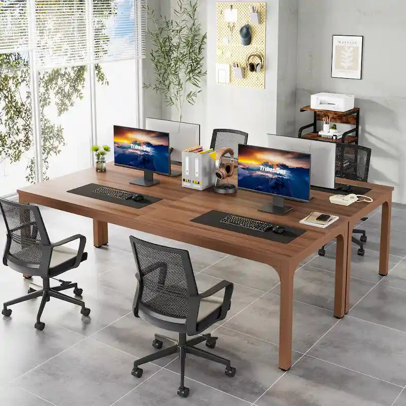 78.8  Extra Long 2 Person Computer Desk with Metal Legs for Home Office Bedroom