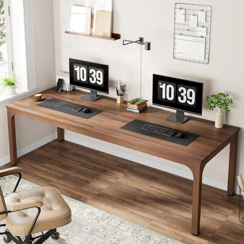 78.8  Extra Long 2 Person Computer Desk with Metal Legs for Home Office Bedroom