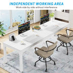 78.8  Extra Long 2 Person Computer Desk with Metal Legs for Home Office Bedroom