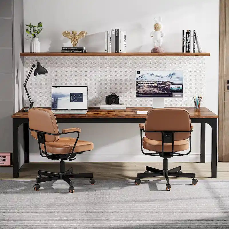 78.8  Extra Long 2 Person Computer Desk with Metal Legs for Home Office Bedroom