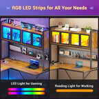 L Shaped Gaming Desk Computer Desk Pegboard 5 Drawers Storage Shelf