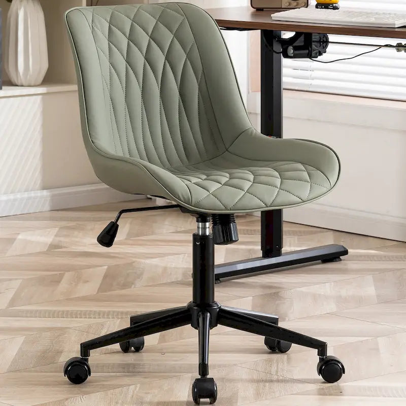 Armless Home Office Desk Chairs with Wheels Rolling Task Chair
