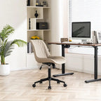 Armless Home Office Desk Chairs with Wheels Rolling Task Chair