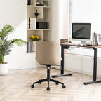 Armless Home Office Desk Chairs with Wheels Rolling Task Chair