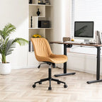 Armless Home Office Desk Chairs with Wheels Rolling Task Chair