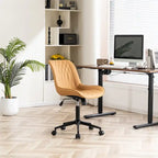 Armless Home Office Desk Chairs with Wheels Rolling Task Chair