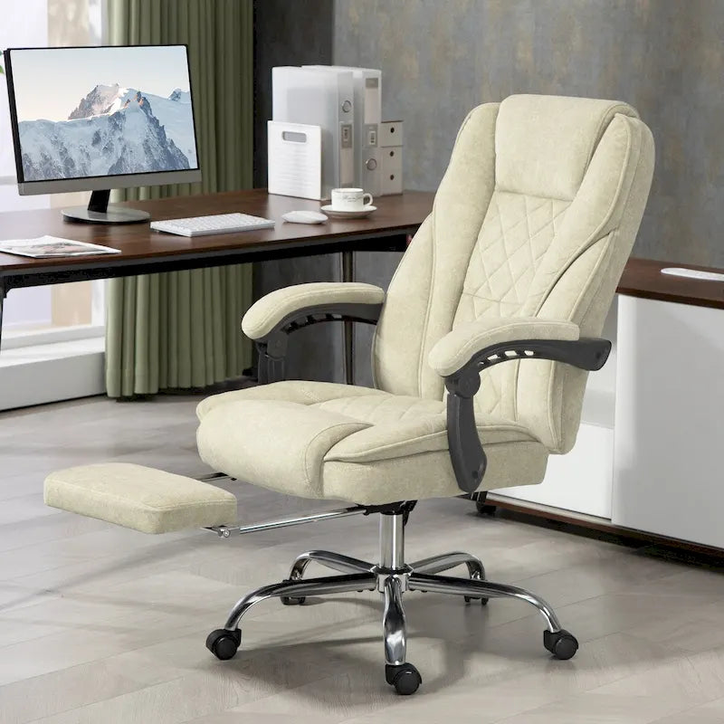 Vinsetto Massage Office Chair with 6 Vibration Points, Heated Reclining Computer Chair, Swivel Desk Chair