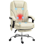 Vinsetto Massage Office Chair with 6 Vibration Points, Heated Reclining Computer Chair, Swivel Desk Chair