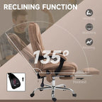 Vinsetto Massage Office Chair with 6 Vibration Points, Heated Reclining Computer Chair, Swivel Desk Chair