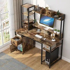 PAKASEPT 55  Computer Desk with Hutch and Storage Shelf