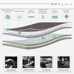 Leather Executive Office Chair- High Back Home Computer Desk Chair with Padded Flip-up Arms, Adjustable Tilt Lock