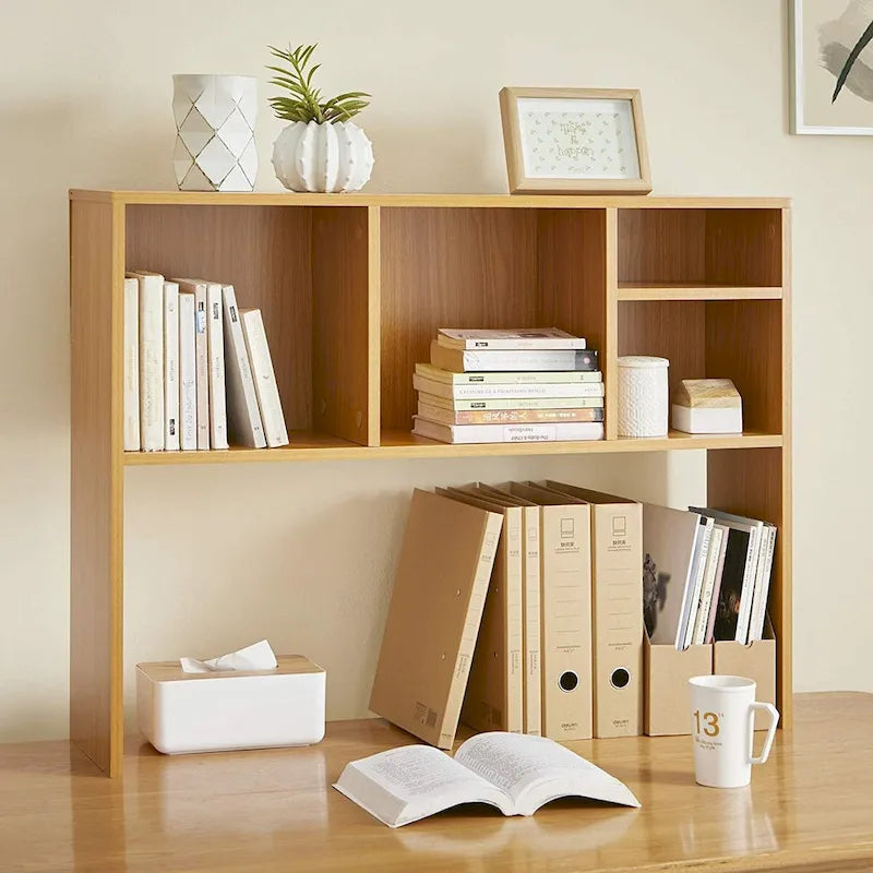 Beech (Natural Wood) The Cube - Desk Bookshelf by DormCo
