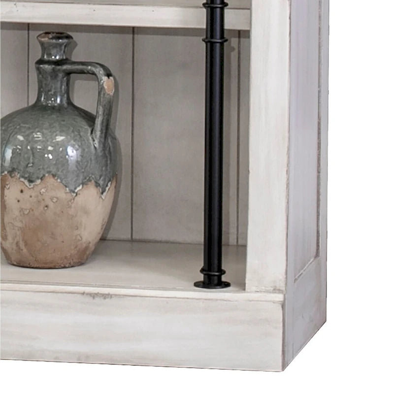 Avondale 8' Tall Bookcase Wall With Ladder, Storage Organizer, Display Shelf for Office, Brown - 80 W x 94 H x 15 D