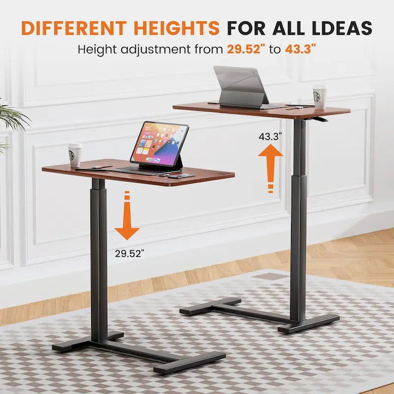 Adjustable mobile bed desk, computer desk, mobile standing desk