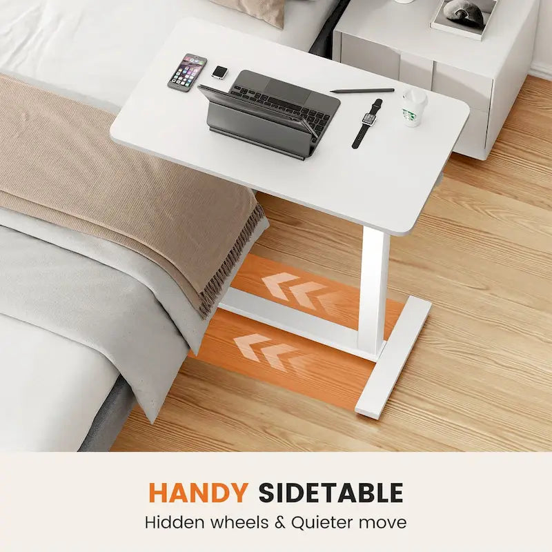 Adjustable mobile bed desk, computer desk, mobile standing desk