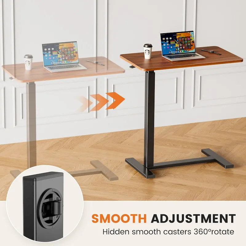 Adjustable mobile bed desk, computer desk, mobile standing desk