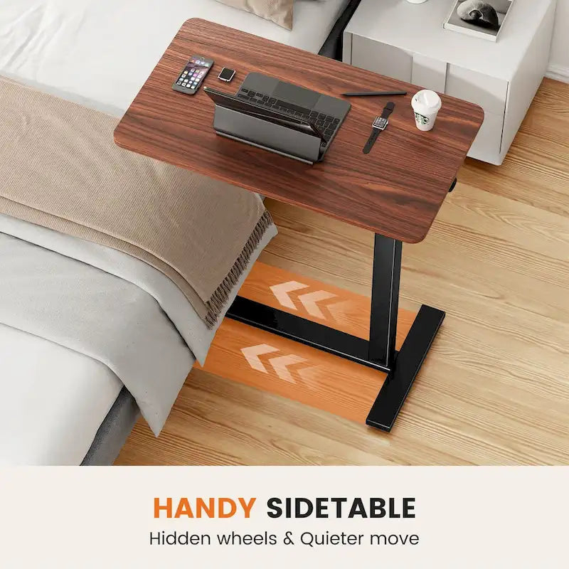 Adjustable mobile bed desk, computer desk, mobile standing desk