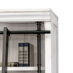 Avondale 8' Tall Bookcase Wall With Ladder, Storage Organizer, Display Shelf for Office, Brown - 120 W x 94 H x 15 D