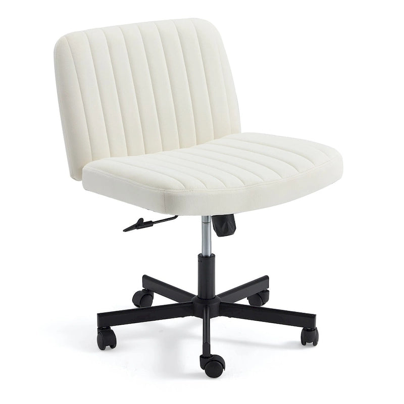 EROMMY Cross Legged Office ChairArmless Criss Cross Chair with WheelsHeight Adjustable for Office, Bedroom, Living Room - N/A