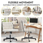 EROMMY Cross Legged Office ChairArmless Criss Cross Chair with WheelsHeight Adjustable for Office, Bedroom, Living Room - N/A